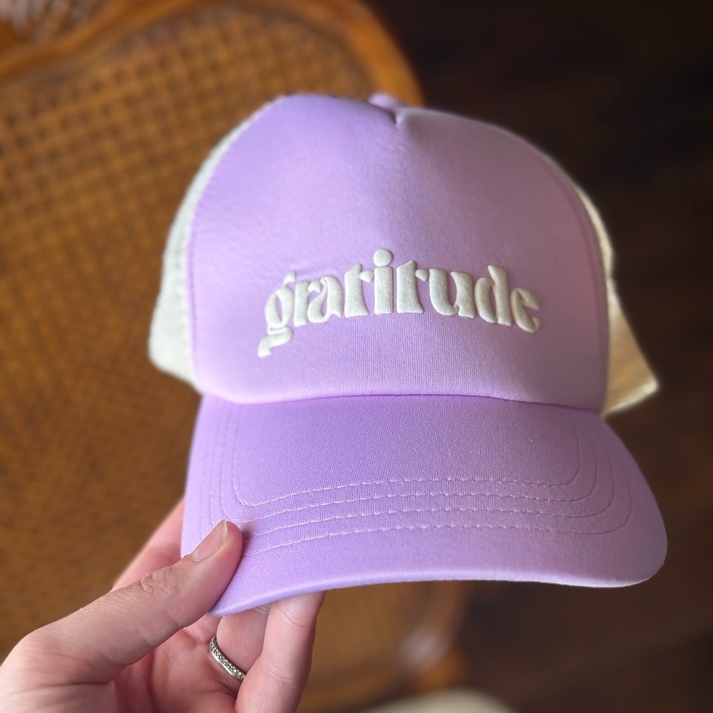 Gratitude Lavender Trucker Hat